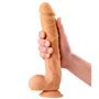 Ben Realistic Vibrador com Testículos 10.2 Natural