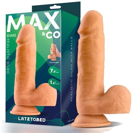 Dimi Vibrador Realista com Testículos 7.9 Natural