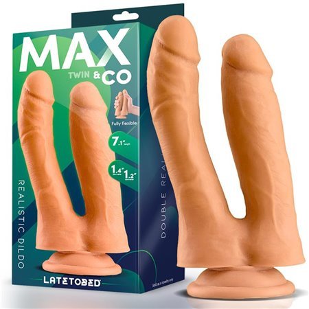 Vibrador Duplo Realista Gêmeo 7.1 Natural