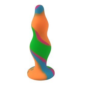 Plugue anal de silicone multicolorido