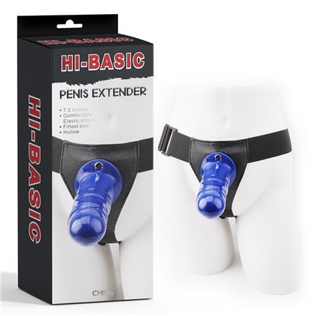 Arnês com Extensor de Pênis Vibrador Oco 7.5