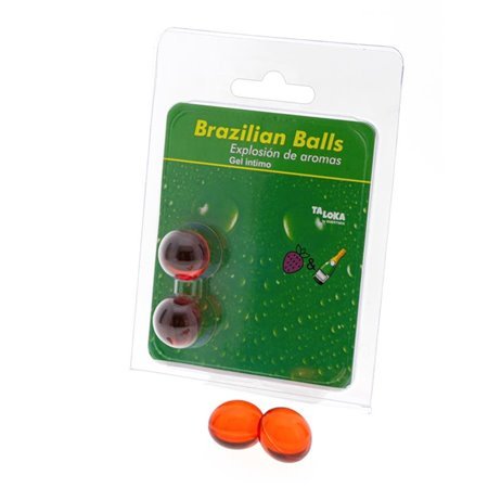 Conjunto 2 Bolas Brasileiras Explosão de Morango e Champanhe