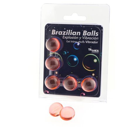 Conjunto de 5 Bolas Brasileiras Emocionante Efeito Vibratório em Gel