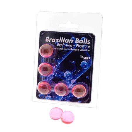 Conjunto 5 Bolas Brasileiras Gel Refresh Efeito Vibratório