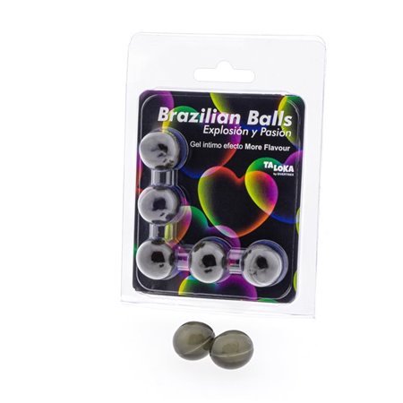 Conjunto 5 Bolas Brasileiras Gel Emocionante Mais Efeito Sabor