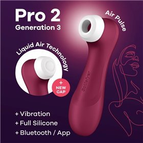 Pro 2 Gen 3 Liquid Air Technology Sucção e Vibração App Connect Wine Red - Wine Red