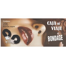 Caixa de Bondage com Algemas, Chicote e Máscara