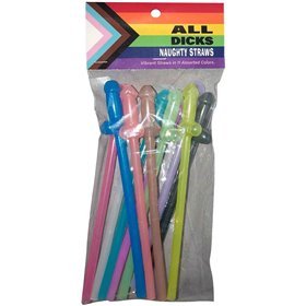 Conjunto de 11 canudos em formato de pênis All Dicks