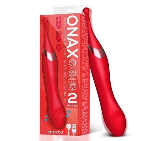 Vibrador de ponto duplo Onax e estimulador USB de pulso duplo
