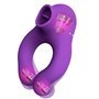 Anel Vibratório Fenda com Estimulador de Língua e Controle Remoto 3 Motores Magnéticos USB