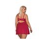 Rosalyne Babydoll e Tanga Vermelha Tamanho S/M