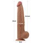 Pele deslizante de vibrador de dupla densidade 13,5