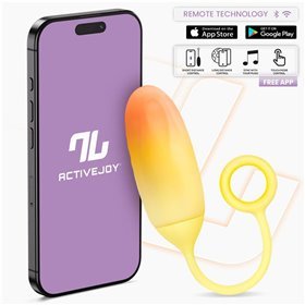 Ovo com APP Silicone Dupla Camada Amarelo/Laranja