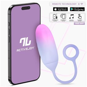 Ovo com APP Silicone Dupla Camada Rosa/Azul