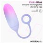 Ovo com APP Silicone Dupla Camada Rosa/Azul