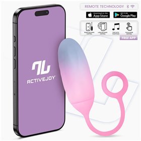 Ovo com APP Silicone Dupla Camada Azul/Rosa