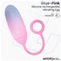 Ovo com APP Silicone Dupla Camada Azul/Rosa