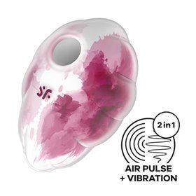 Sucção e Vibrador Cloud Dancer Impressão Vermelha