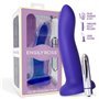 Vibrador com vibração que muda de cor de azul para roxo tamanho M 17 cm