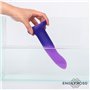 Vibrador com vibração que muda de cor de azul para roxo tamanho M 17 cm