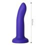Vibrador com vibração que muda de cor de azul para roxo tamanho M 17 cm