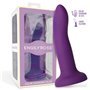 Vibrador que muda de cor de roxo para rosa tamanho M 17 cm