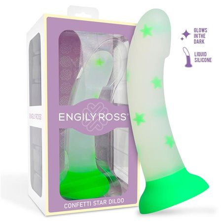 Brilha no Escuro Vibrador Confetti Star 17 cm