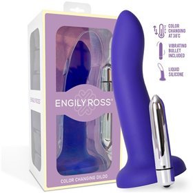 Vibrador que muda de roxo para rosa tamanho S 14 cm