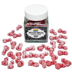 Pote de 40 balas para pênis LGTB de morango/cereja