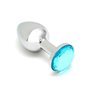 Plug Anal Sofia Metal com Jóia Azul