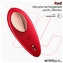 Vibrador de calcinha com APP de silicone vermelho