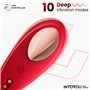 Vibrador de calcinha com APP de silicone vermelho