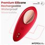 Vibrador de calcinha com APP de silicone vermelho