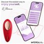 Vibrador de calcinha com APP de silicone vermelho