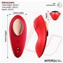 Vibrador de calcinha com APP de silicone vermelho