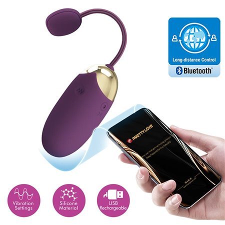 Ovo vibratório Abner com aplicativo Lilás