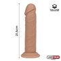 Silicone líquido vibrador realista dupla camada 8.5