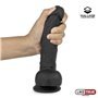 Vibrador realista de silicone líquido dupla camada 8 preto
