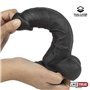 Vibrador realista de silicone líquido dupla camada 8 preto