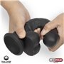 Vibrador realista de silicone líquido dupla camada 8 preto
