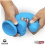 Vibrador Realista Silicone Líquido Camada Dupla 8 Azul