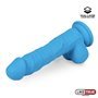 Vibrador Realista Silicone Líquido Camada Dupla 8 Azul
