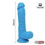 Vibrador Realista Silicone Líquido Camada Dupla 8 Azul