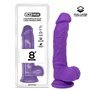 Silicone Líquido Vibrador Realista Camada Dupla 8 Roxo