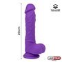 Silicone Líquido Vibrador Realista Camada Dupla 8 Roxo