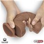 Silicone líquido realista do vibrador Dual Layer 8,25 Tan