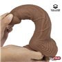 Silicone líquido realista do vibrador Dual Layer 8,25 Tan