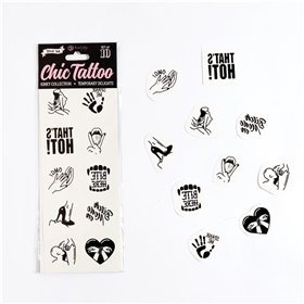 Conjunto de 10 tatuagens temporárias da coleção Kinky