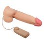 Vibrador realista com controle remoto, dupla densidade e pele deslizante