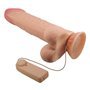 Controle remoto vibrador realista, dupla densidade e pele deslizante 24 cm